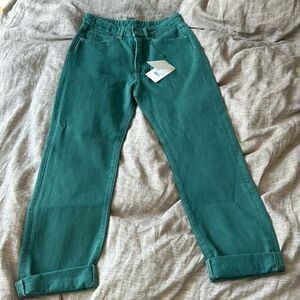 NWT Drole De Monsieur Green Denim Jean - 28